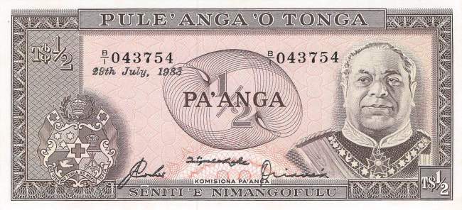 1/2 Pa´anga p.18c 1983